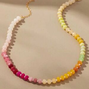 Beaded boho summer necklace